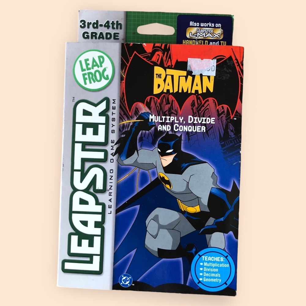 Leap Frog Leapster Learning Game System NEW The Batman Game Math 3rd-4th Grade
